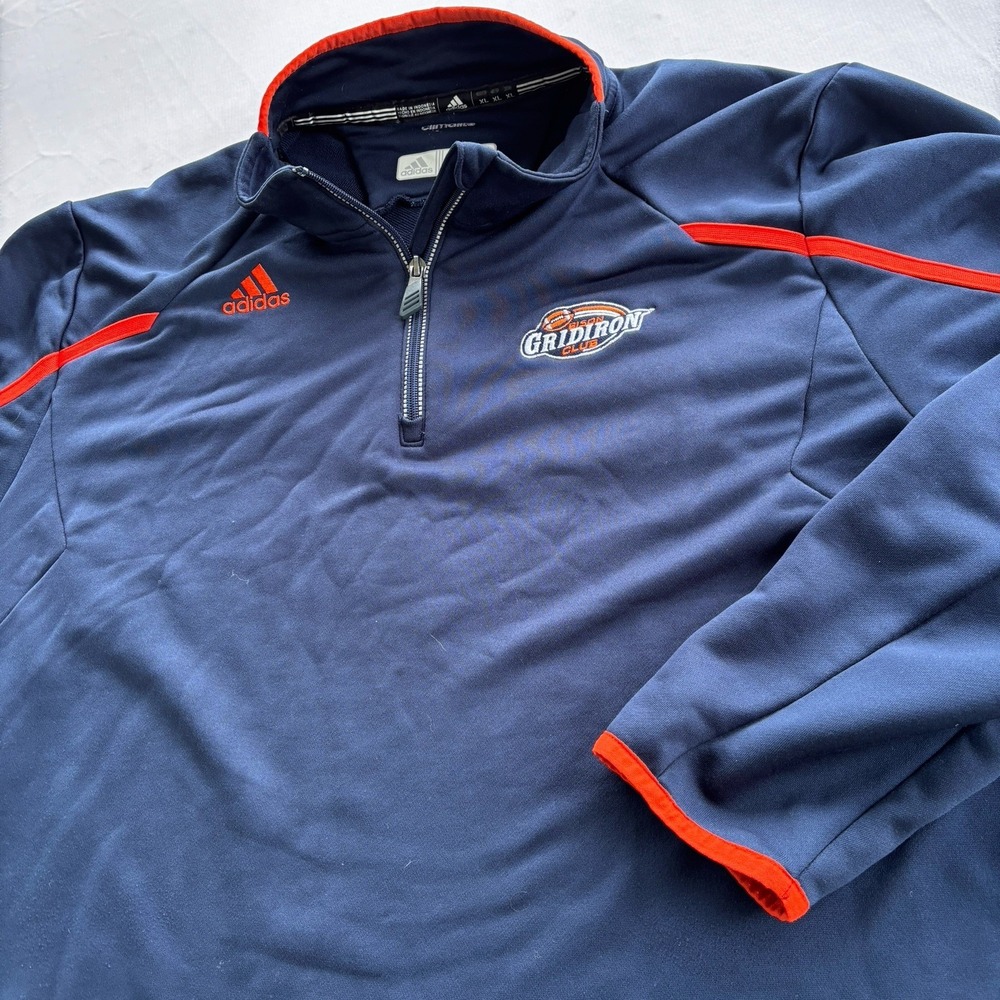 Adidas Climacool Gridiron Club Half Zip Pullover Navy Blue Mens XL